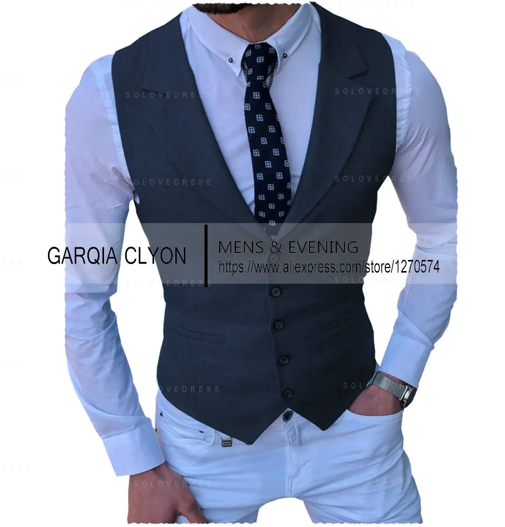Men's Suits Vest New Arrival Classic Single Breasted Casual Business Formal Suits Waistcoat For Jacket Groomsmen For Wedding