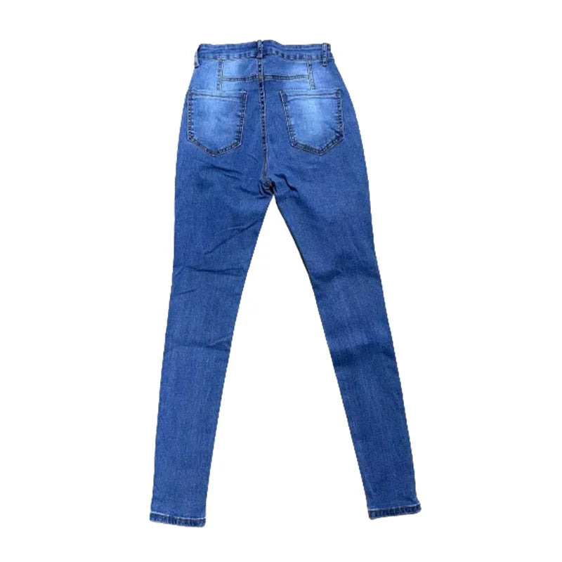 Cherub Fashion Trend one leg slit Pencil Jeans Women Denim Pants. Urban Comfortable anywhere Casual Female Trousers