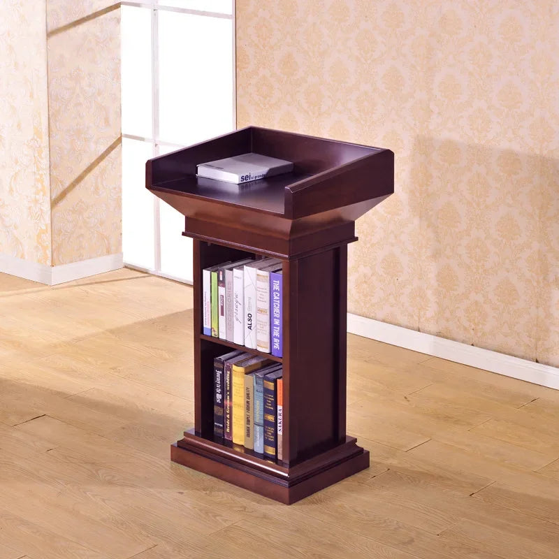 Solid Wooden Podium Lectern Stand Pulpit For Churches Conference Rostrum