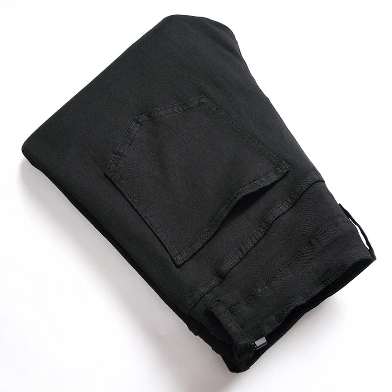2025 Men Black Jeans Autumn Casual Mens Cotton Jeans Straight Male Denim Pants Baggy Jeans Trousers pantalones hombre