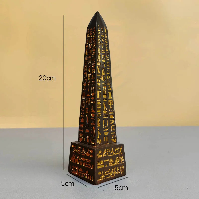 Ancient Egypt Isis Statue Egyptian Magic Marriage Goddess Figurines Resin Pyramid Obelisk Sculpture Crafts Home Decortion