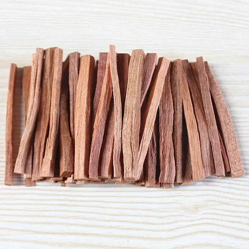 100g /50g Natural Sandalwood Sticks Incense Natural Hand Split Wood Strips Purify Healing Meditation Stress Relief Aromatherapy