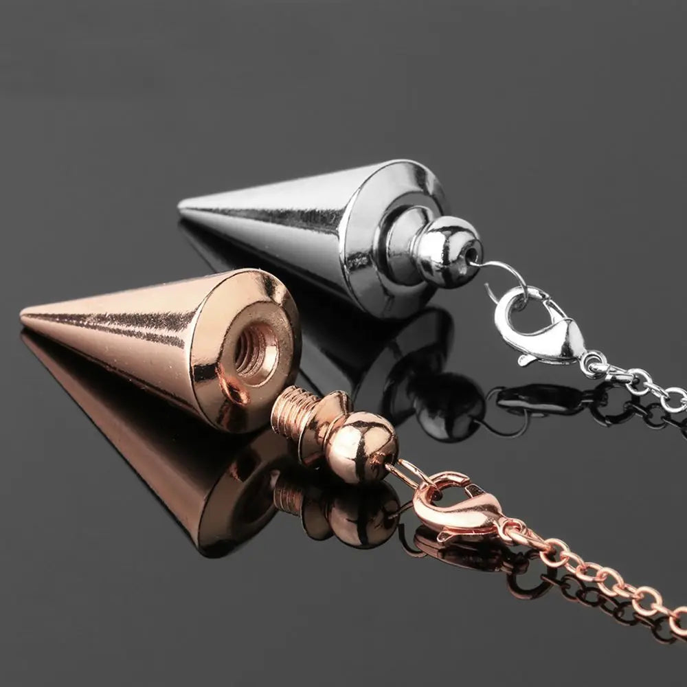Cherub Cone Metal Pendulum for Wicca Antique Copper Gold-color Spiritual
