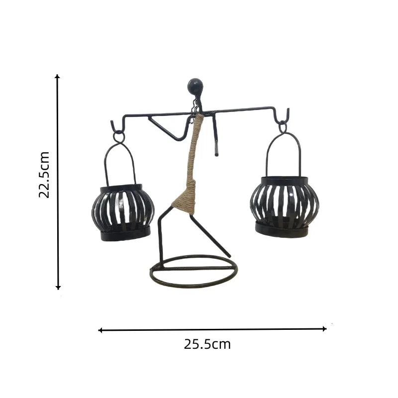 Candlestick Holders Hot Sale French Metal Candlestick Abstract(Afro)Character Sculpture Handmade Decors