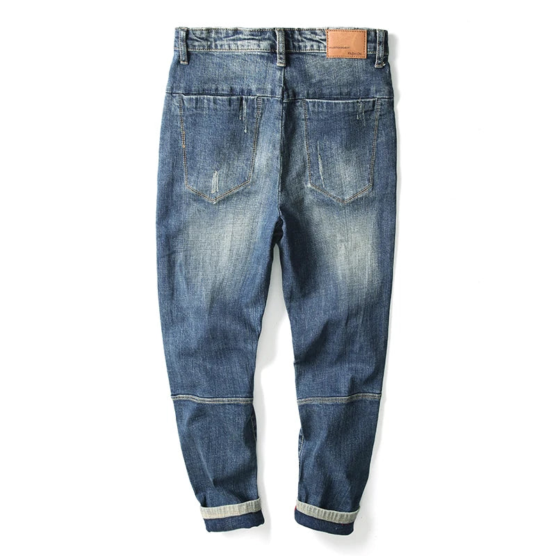 Cherub Jeans for Men Harem Pants Stretch Retro Blue Loose Fit