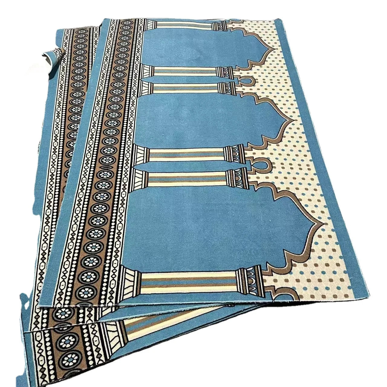 Wholesale Custom Design Mosque Prayer Rugs 100% Nylon Material Wear-resistant Fireproof Soft Area Rugs Washable Machine Made