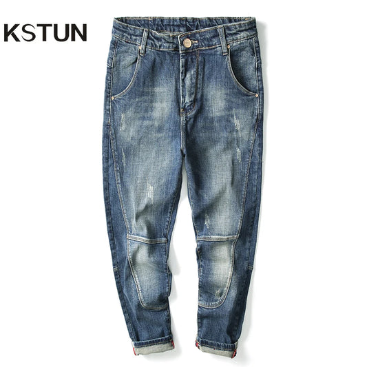 Cherub Jeans for Men Harem Pants Stretch Retro Blue Loose Fit