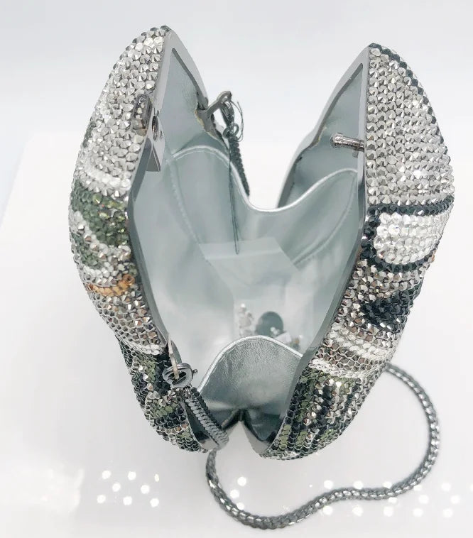 Cute Owl Clutch Women Crystal Evening Bags Luxury Animal Handbag Rhinestone Wedding Party Purse Luxurious Evening Bag