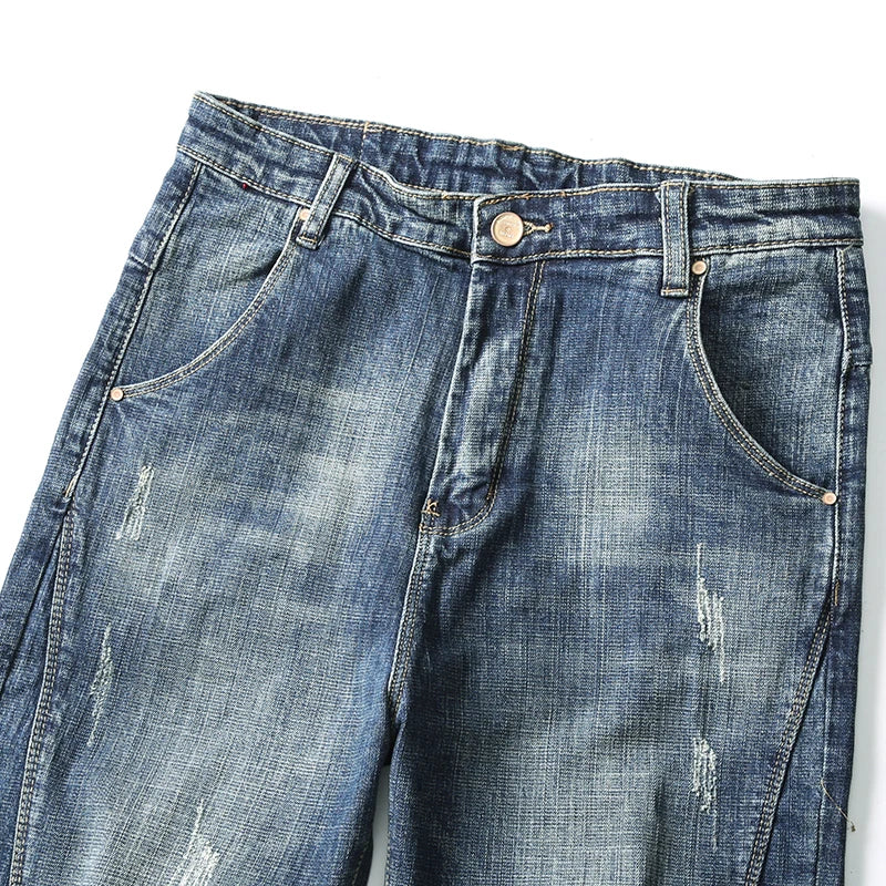 Cherub Jeans for Men Harem Pants Stretch Retro Blue Loose Fit