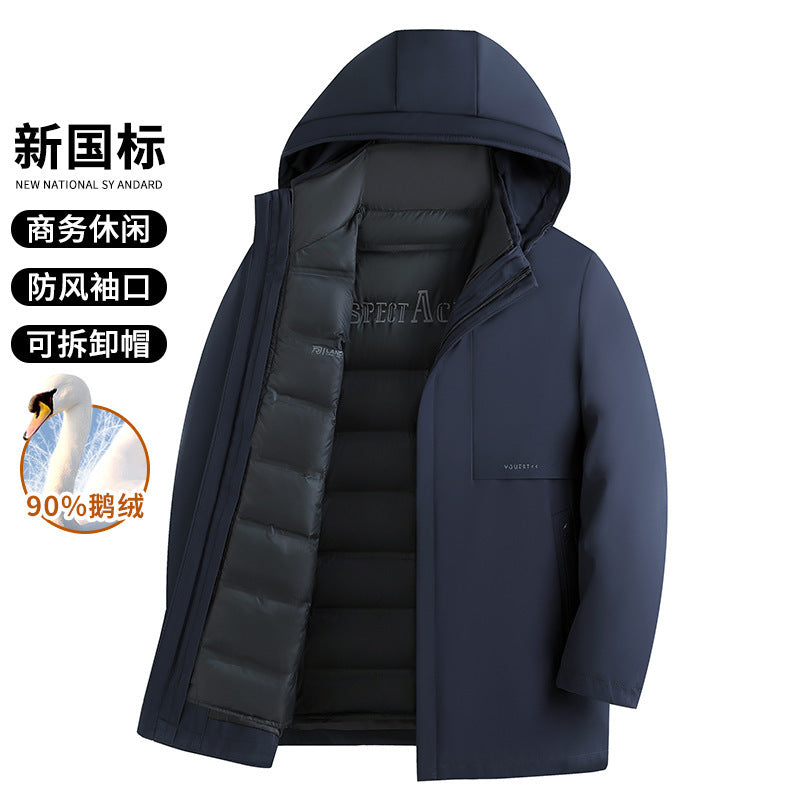 [Goose down Liner] 2025 Men's down Jacket Winter Extreme Cold Protection Warmth for Middle-Aged Dad Business Warm Goose down Jacket