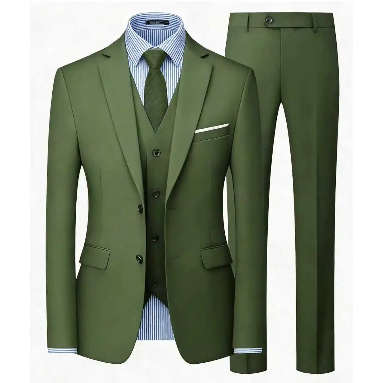 Elegant Men's Suit 3 Piece Fashion Lapel Single Breasted Groom Wedding Slim Fit Casual Version Business Suit For Man