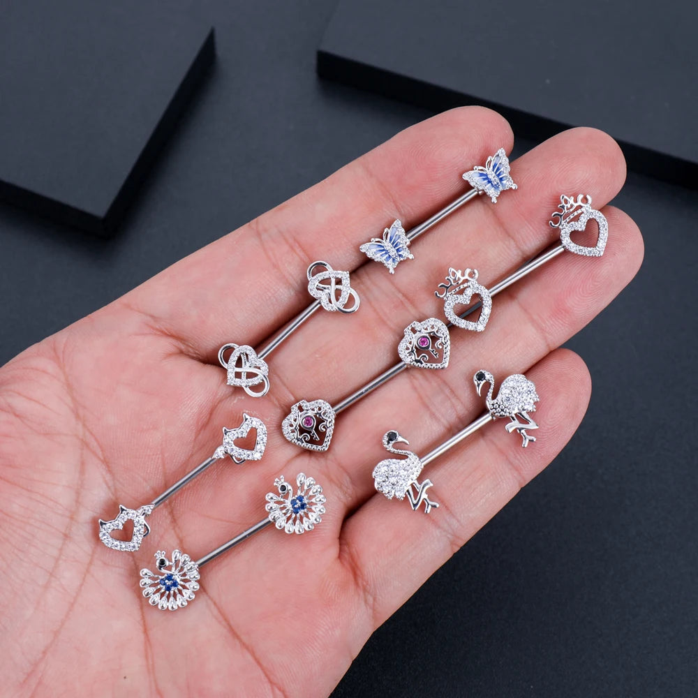 2pcs Titanium Stainless Accessorize Nipple Rings /Body Jewelry