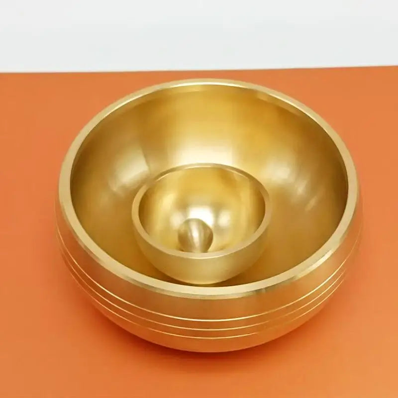 Brass Singing Bowl Sanskrit Yoga Meditation For Sound Handmade Healing Stress Relief Buddha Mindfulness Instrument