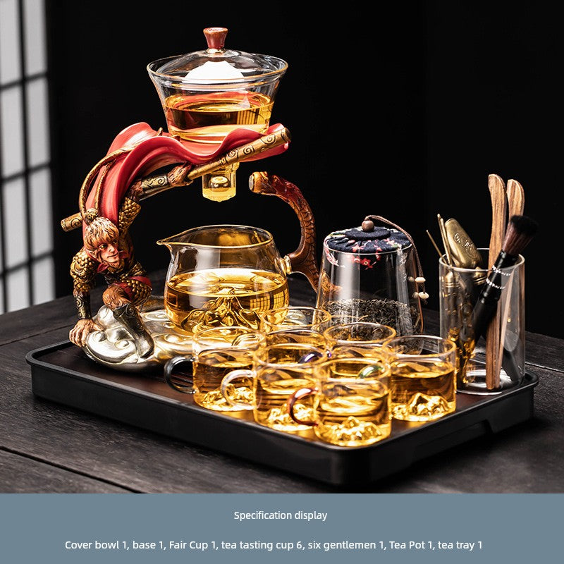 Longnian Glass Bean Bag Automatic Tea Set For Home High-End Teapot Office Reception Kung Fu Tea Brewing Handy Gadget