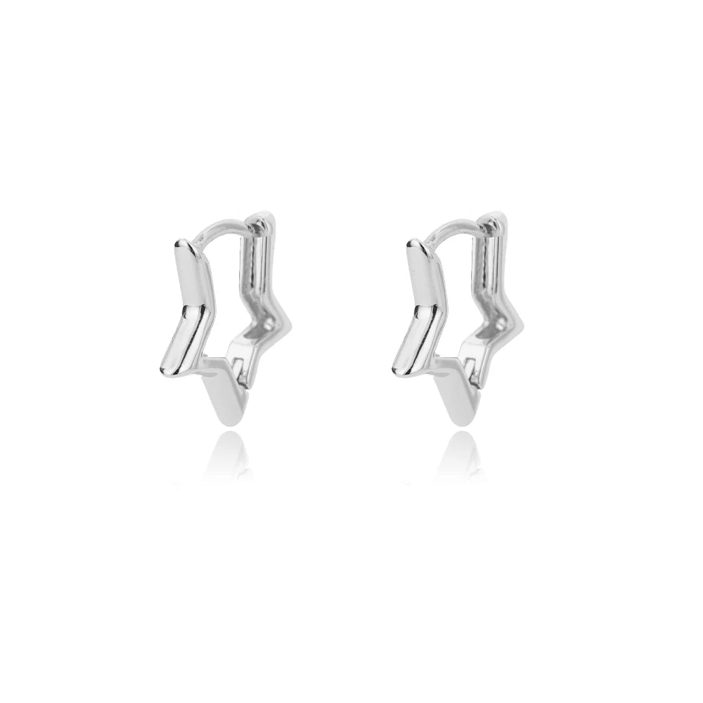 Stainless Steel Shell Earrings For Women Gold Color C-shaped Starfish Butterfly Earring