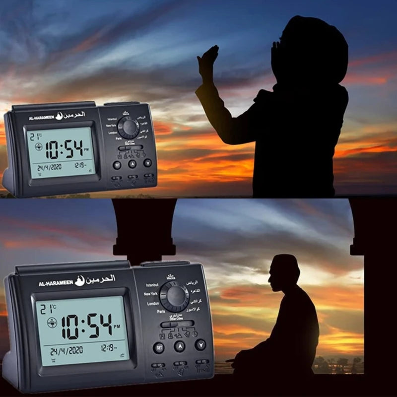 Muslim Azan Table Clock Athans Prayer Clock for All Prayers bla Direction Church Islamic Automatic Digital Alarm Clock