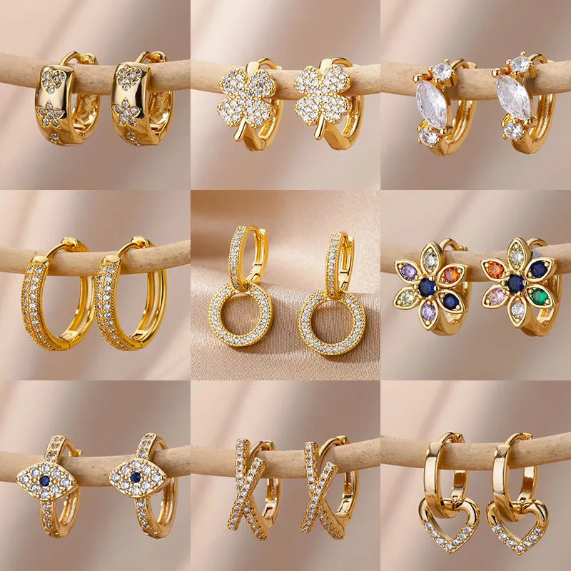 Cherub Round Hoop Earrings for Women Stainless Steel
