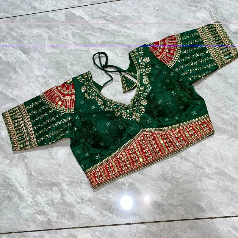 Indian Traditional Clothing for Women Tops Readymade Saree Sari Blouses Short Sleeve Crop Top India Choli Black Red