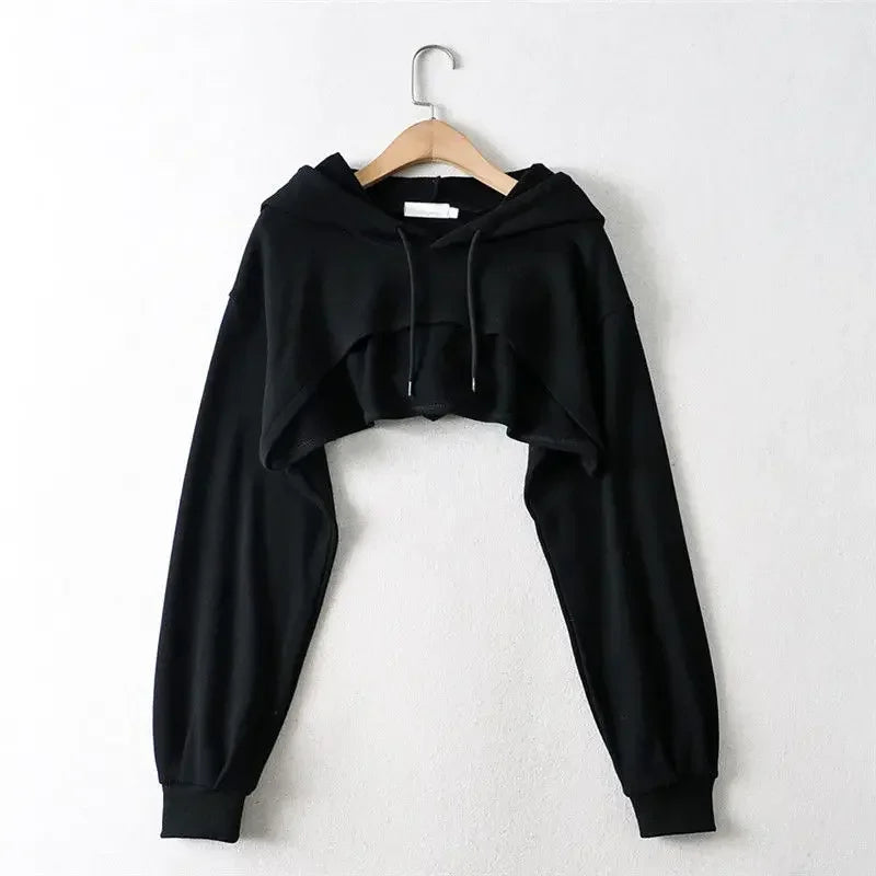Cherub 3 Quarter Cut Women Hooded Sweat Shirt.