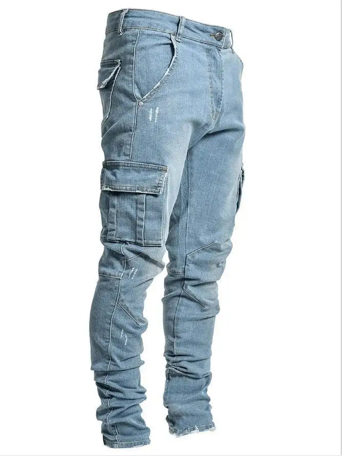 Mens Black Jeans Slim Fit Quality Gray Casual Male Jeans Pants Skinny Fit Men Pants Hip Hop Urbanwear Cotton Denim Trousers