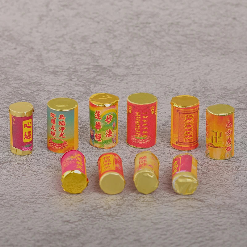 Buddhist Scroll Meditation Buddhist Shurangama Mantra Miniature Scripture Paper Roll Mini Book Amulet Talisman Buddhist Supplies