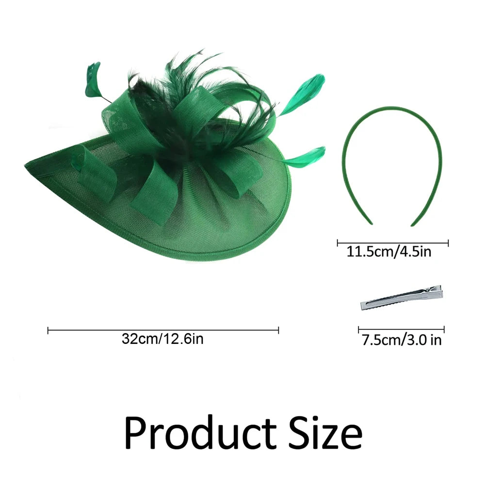 Cherub New Charming Fascinators Feather Church/Wedding Drop Mesh Hat Flower Cocktail Tea Party Hat