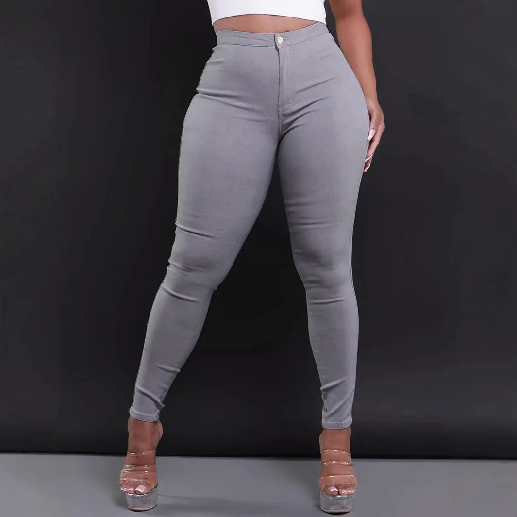 New Skinny Jeans for Spring and Summer.  Available in A Variety of Colors. Women's Casual High-waisted Denim Small Leg Pants