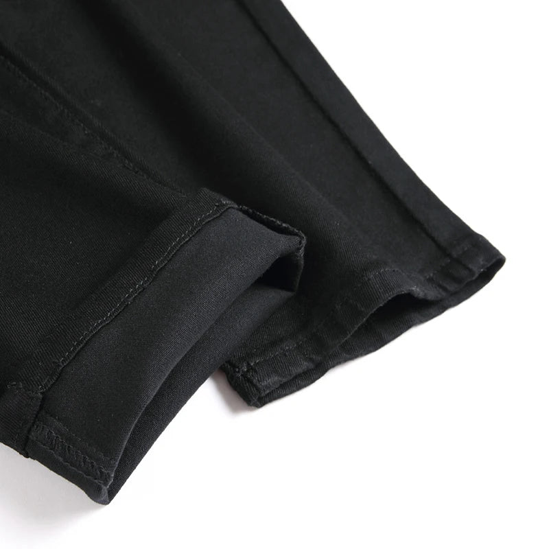 2025 Men Black Jeans Autumn Casual Mens Cotton Jeans Straight Male Denim Pants Baggy Jeans Trousers pantalones hombre