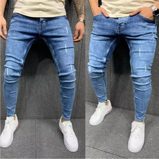 Mens Black Jeans Slim Fit Quality Gray Casual Male Jeans Pants Skinny Fit Men Pants Hip Hop Urbanwear Cotton Denim Trousers