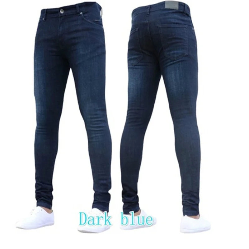 Mens Black Jeans Slim Fit Quality Gray Casual Male Jeans Pants Skinny Fit Men Pants Hip Hop Urbanwear Cotton Denim Trousers