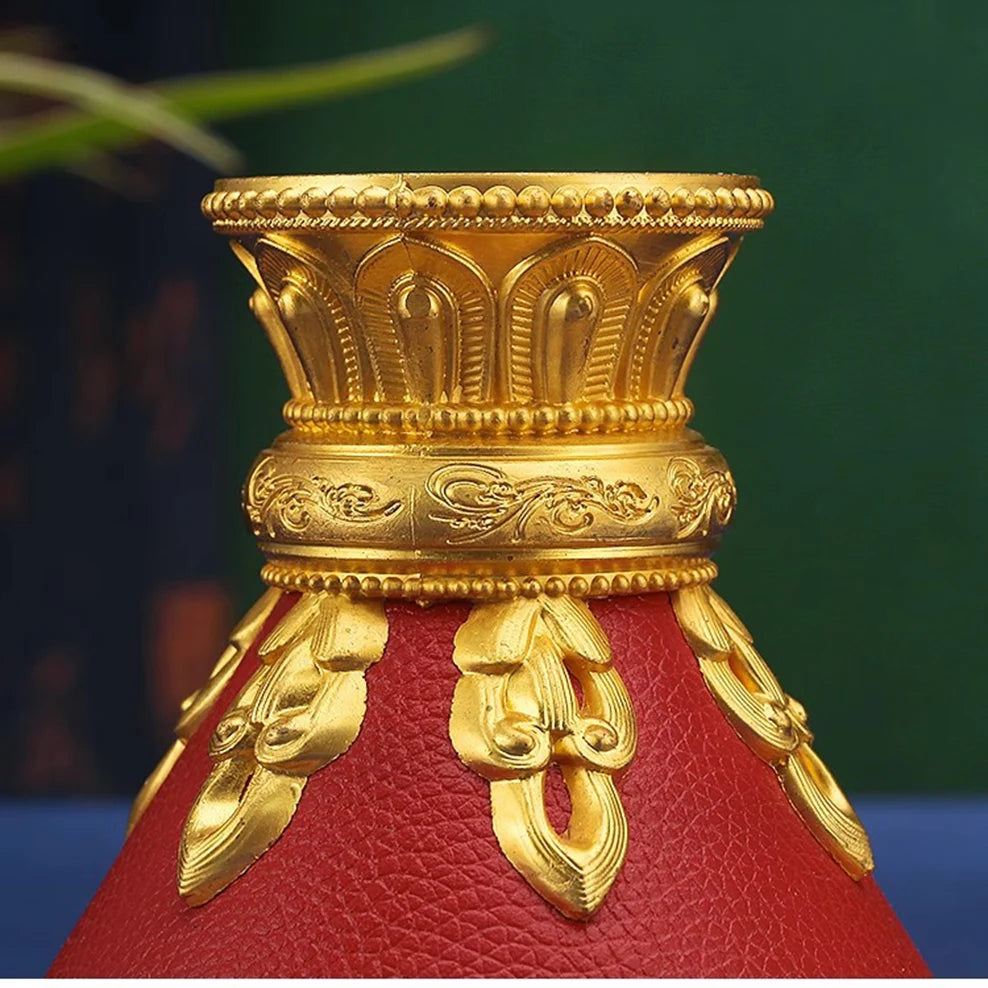 Gold/Silver Hand Crank Prayer Wheel Base Large Tantric Prayer Wheel Alloy Lotus Base Religious Ornaments