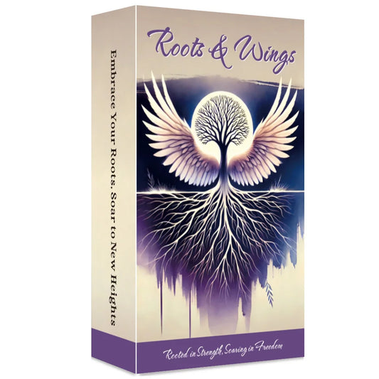 Roots and Wings Oracle Cards, Self Discovery Tarot Deck, Inner Strength, English Version, with Meaning on The Cards, 54-Cards