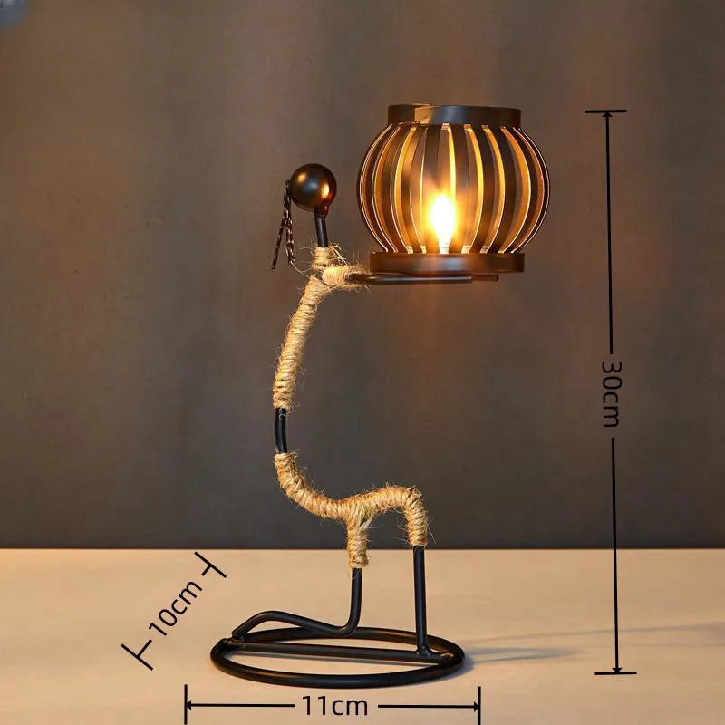 Candlestick Holders Hot Sale French Metal Candlestick Abstract(Afro)Character Sculpture Handmade Decors