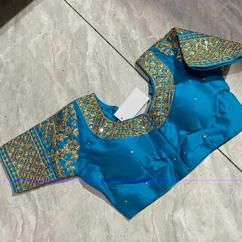 Indian Traditional Clothing for Women Tops Readymade Saree Sari Blouses Short Sleeve Crop Top India Choli Black Red