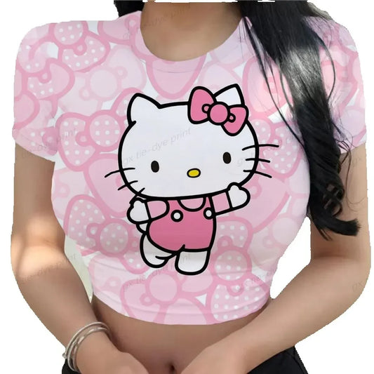 Cherub Korean Styles Hello Kitty T Shirt Women Fashion
