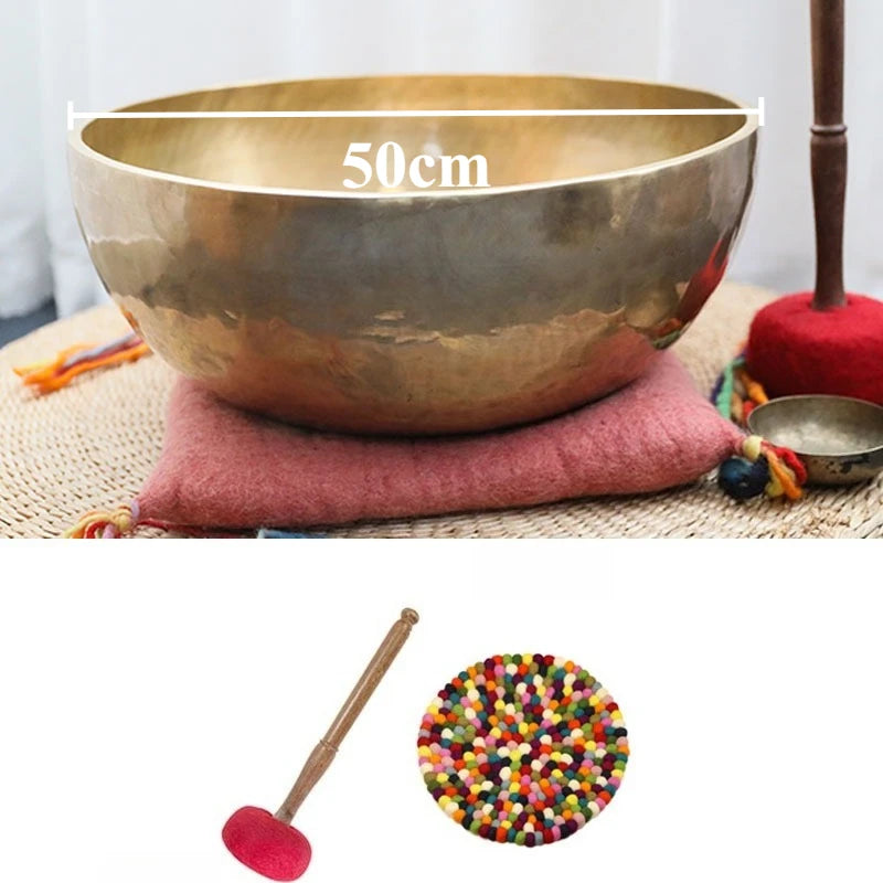 Handmade Copper Singing Bowls Yoga Healing Sound Bowl Meditation Singing Bowl Stress Reduction Relax Percussion Instruments