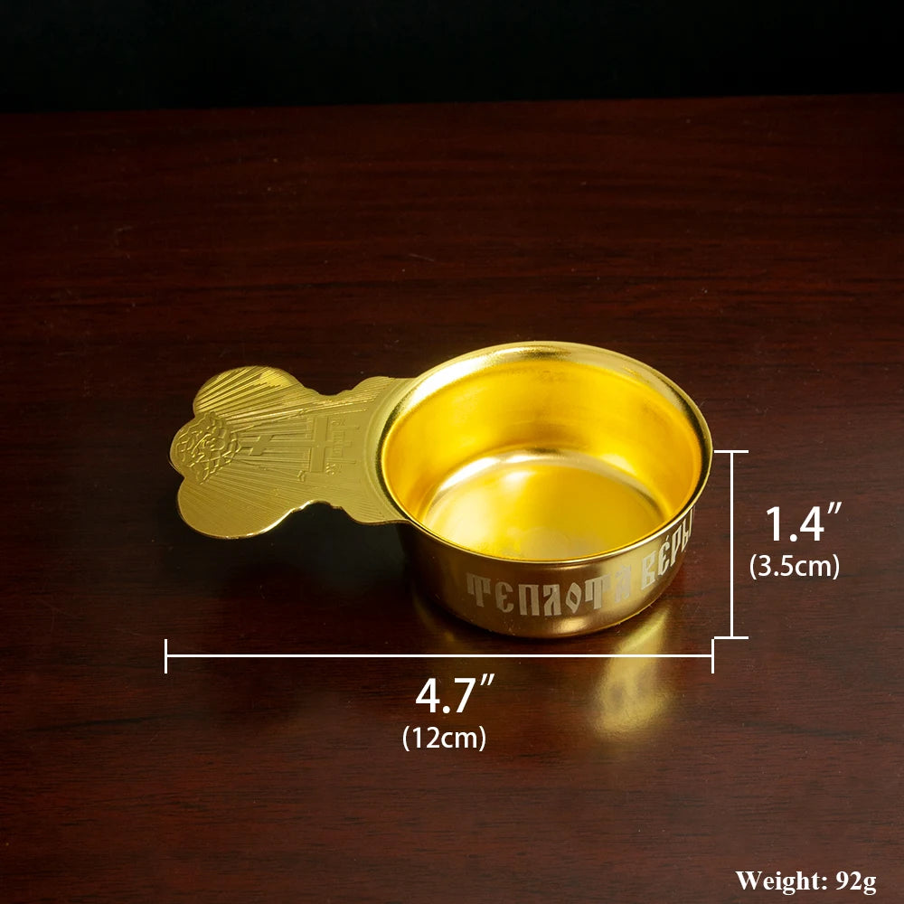 Christian Chalice Church Ceremonial Supplies Alloy Metal Holy Cups Exquisitely Carved Holy Water Spoons And Cups
