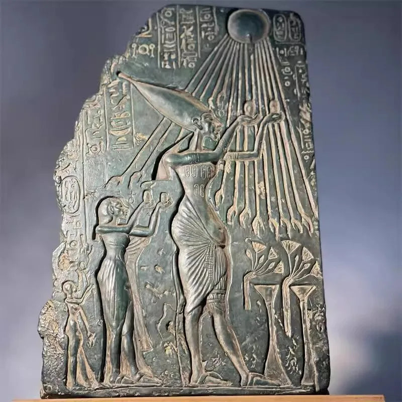 Reproduction of Ancient Egyptian Statue Aten Akhenaten Sculpture Relief Art Teaching Aids Home Desktop Decoration Ornaments