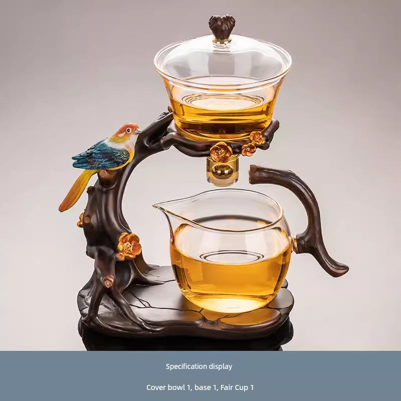 Longnian Glass Bean Bag Automatic Tea Set For Home High-End Teapot Office Reception Kung Fu Tea Brewing Handy Gadget