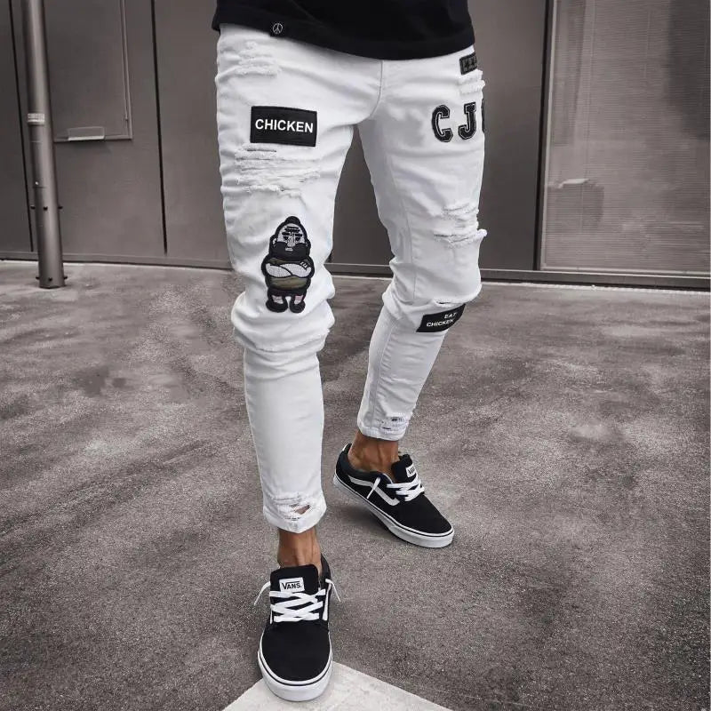 Mens Black Jeans Slim Fit Quality Gray Casual Male Jeans Pants Skinny Fit Men Pants Hip Hop Urbanwear Cotton Denim Trousers