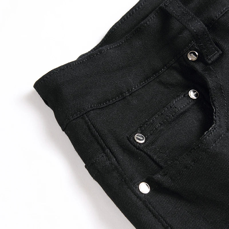 2025 Men Black Jeans Autumn Casual Mens Cotton Jeans Straight Male Denim Pants Baggy Jeans Trousers pantalones hombre