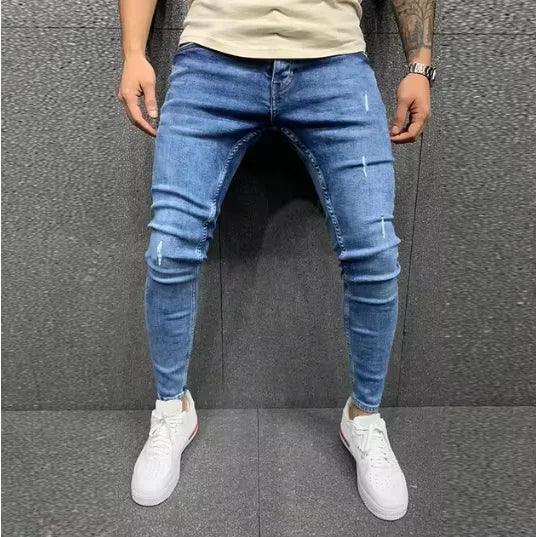 Mens Black Jeans Slim Fit Quality Gray Casual Male Jeans Pants Skinny Fit Men Pants Hip Hop Urbanwear Cotton Denim Trousers