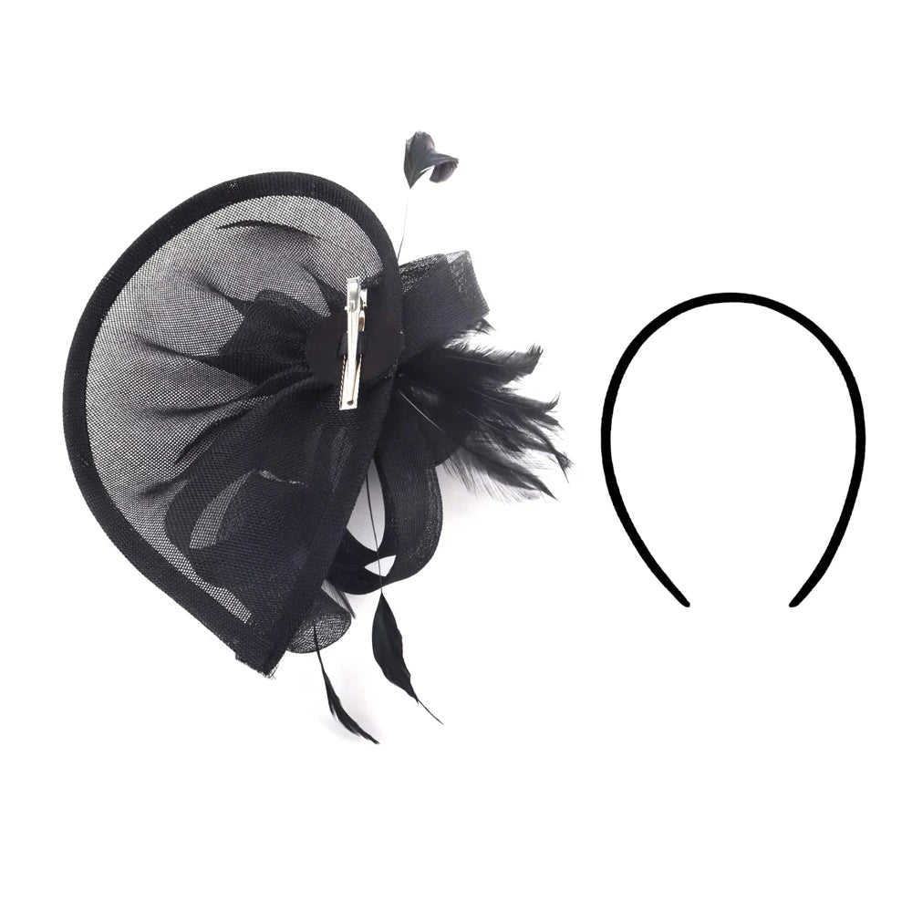 Cherub New Charming Fascinators Feather Church/Wedding Drop Mesh Hat Flower Cocktail Tea Party Hat