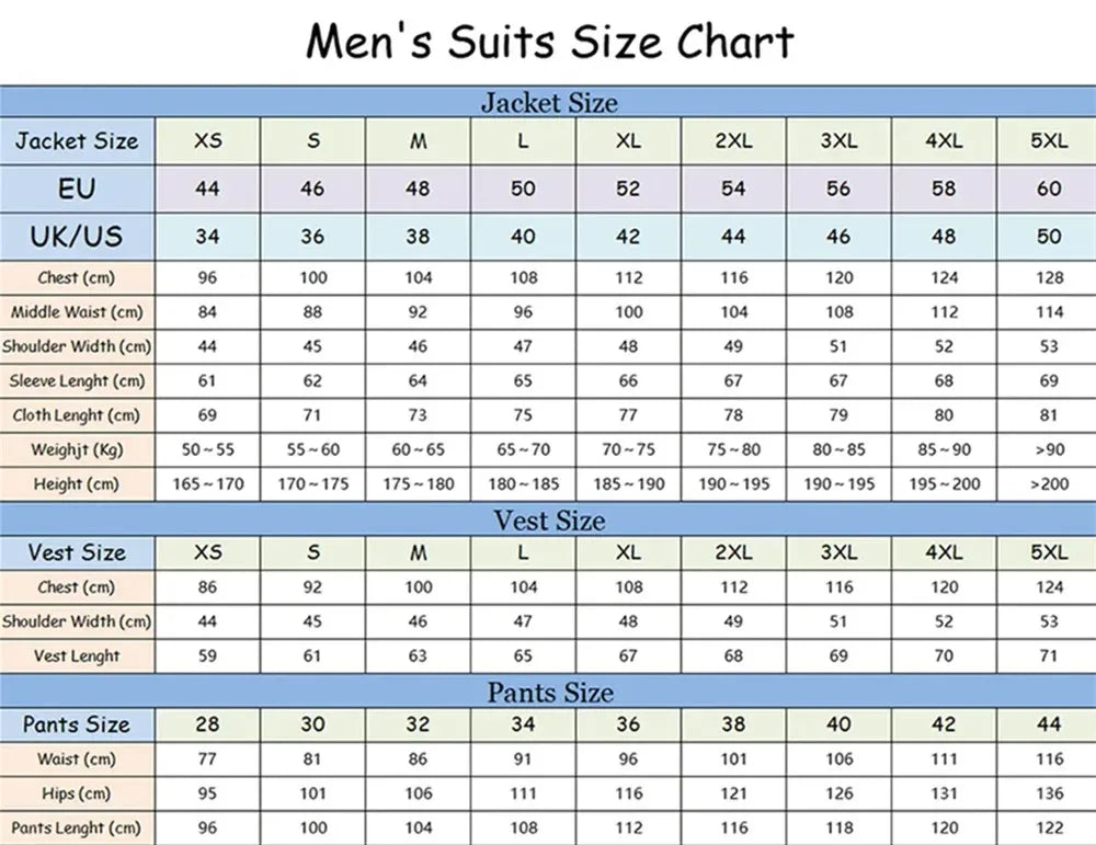 Handsome Single Breasted Men Suit Classic Long Coat Men Suit Fashion Hot Sell Male Set Daily Business Blazer Pants Vest