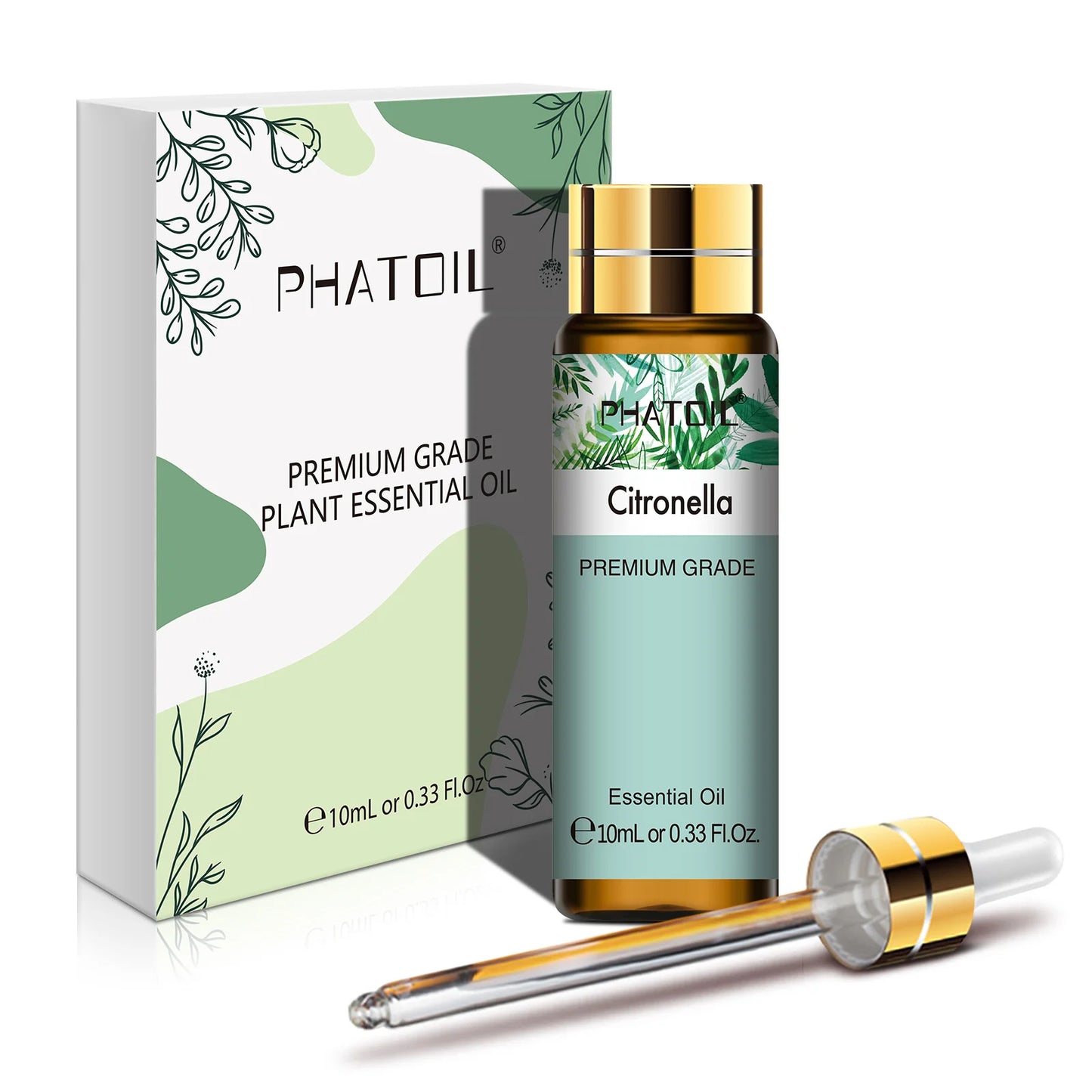 PHATOIL 10ml Lemon Eucalyptus Spearmint Lemongrass Aromatherapy Essential Oil For Diffuser Candle Making DIY Scented Product