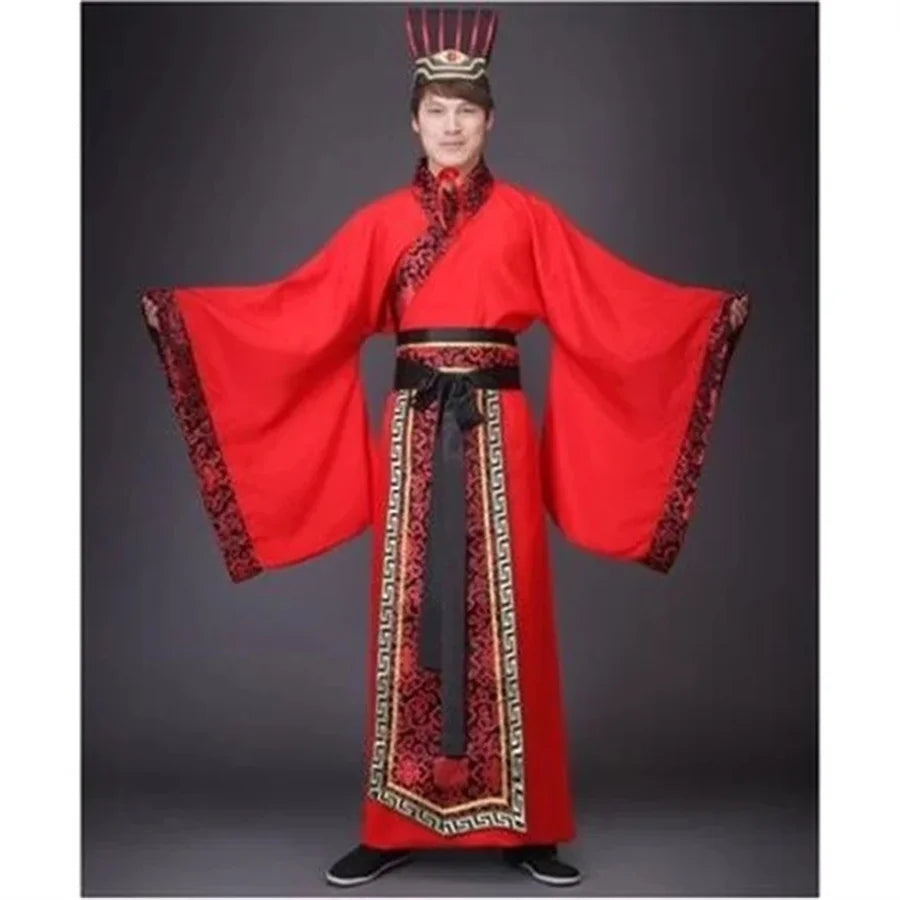 Chinese Silk Robe Ancient Knight Costumes Men Aldult Kimono China Traditional Vintage Ethnic Stage Cosplay Dance Costume Hanfu