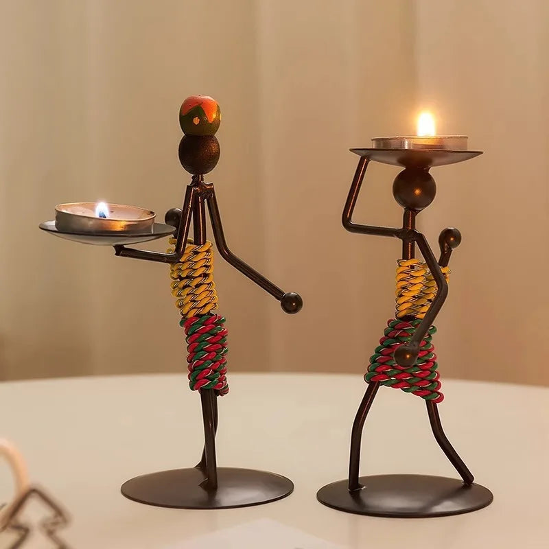 Candle Holder Light Luxury Table Decoration Candle Iron Home Spiritual / Romantic Safe Metal Candle Holder Knick-knack Props