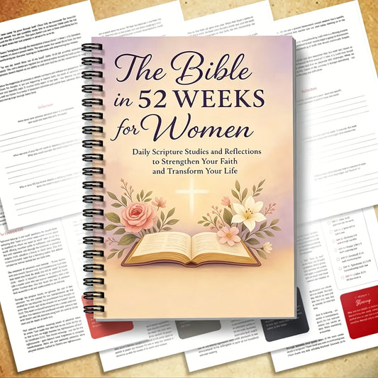 The Bible in 52 Weeks for Women - Daily Scripture Study Journal & Reflections to Strengthen Faith and Transform Life