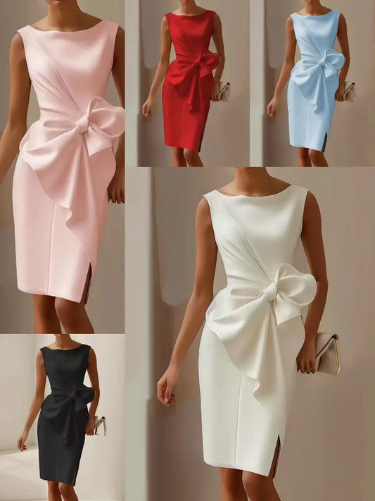 Cherub 2026 New Style Dress for Women: Sundays Best Elegant, Refined, Pure Color, Fitted Waist, Sleeveless Dress for Dates.