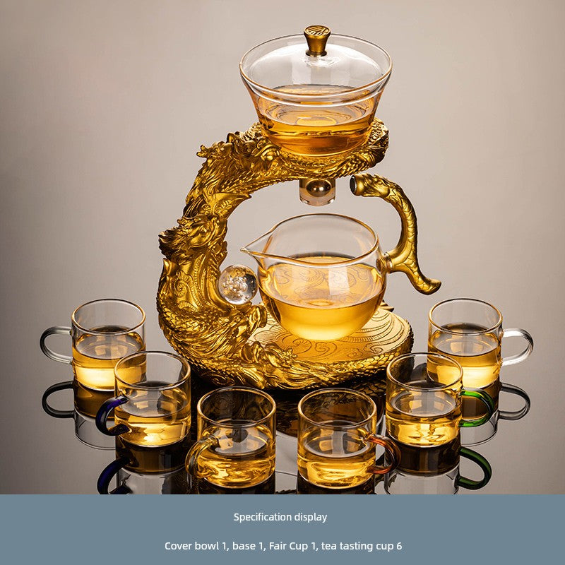 Longnian Glass Bean Bag Automatic Tea Set For Home High-End Teapot Office Reception Kung Fu Tea Brewing Handy Gadget